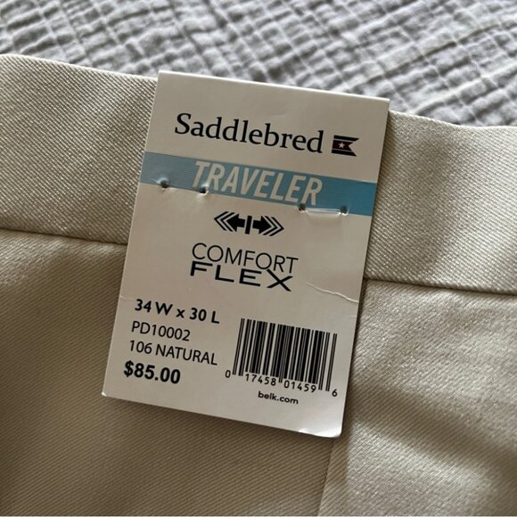 Saddlebred khaki traveler pants slacks - Picture 3 of 4